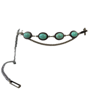 Silver Turquoise Chain Waist Belt