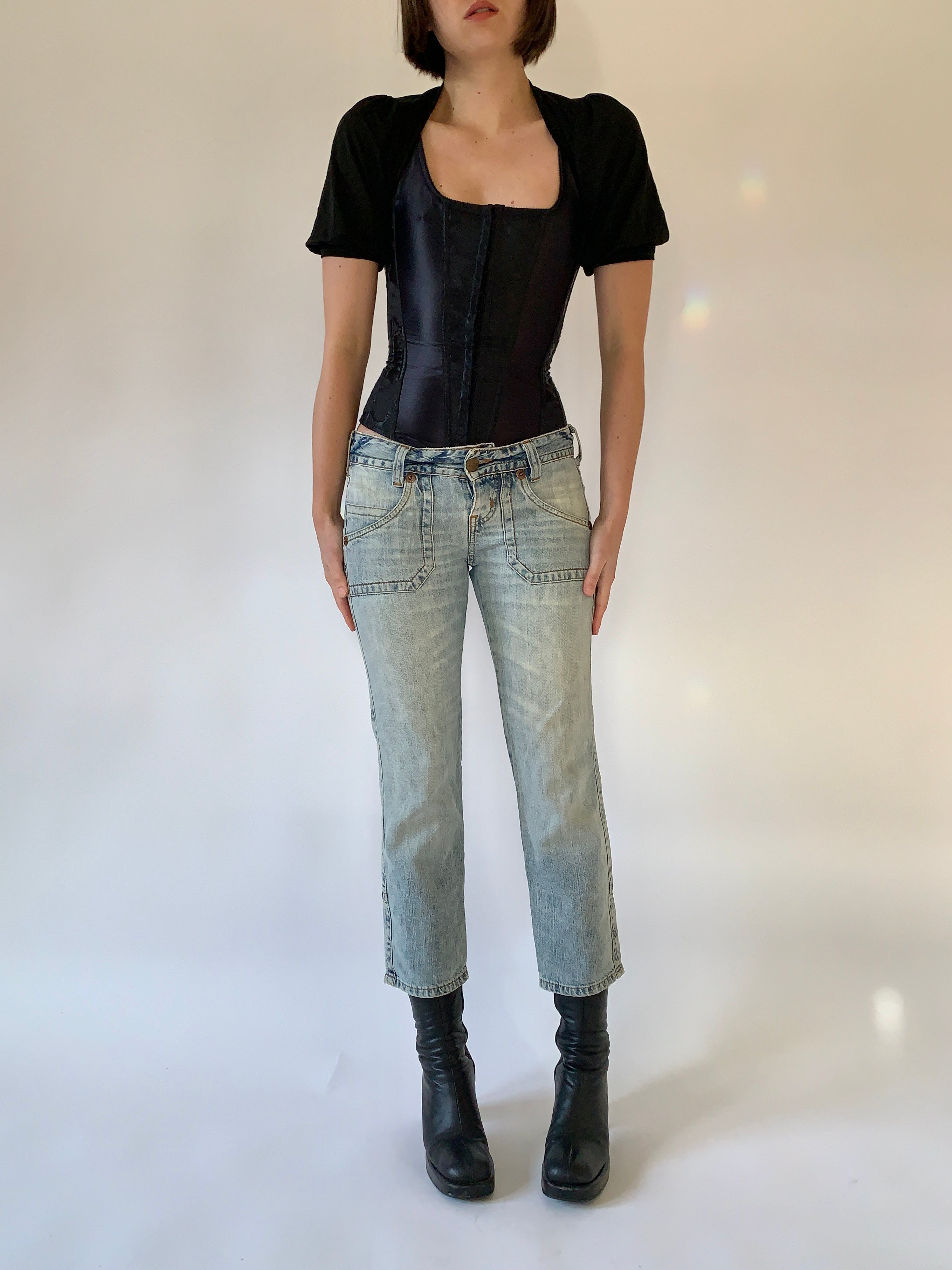 Y2K Denim Capris (S)