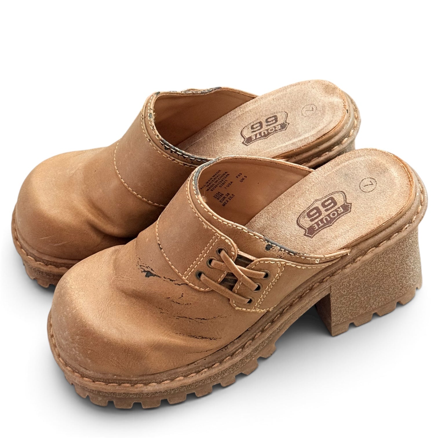 Route 66 y2k tan chunky platforms (7)