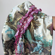 Vintage Baroque Tapestry Print Mesh Top (S)