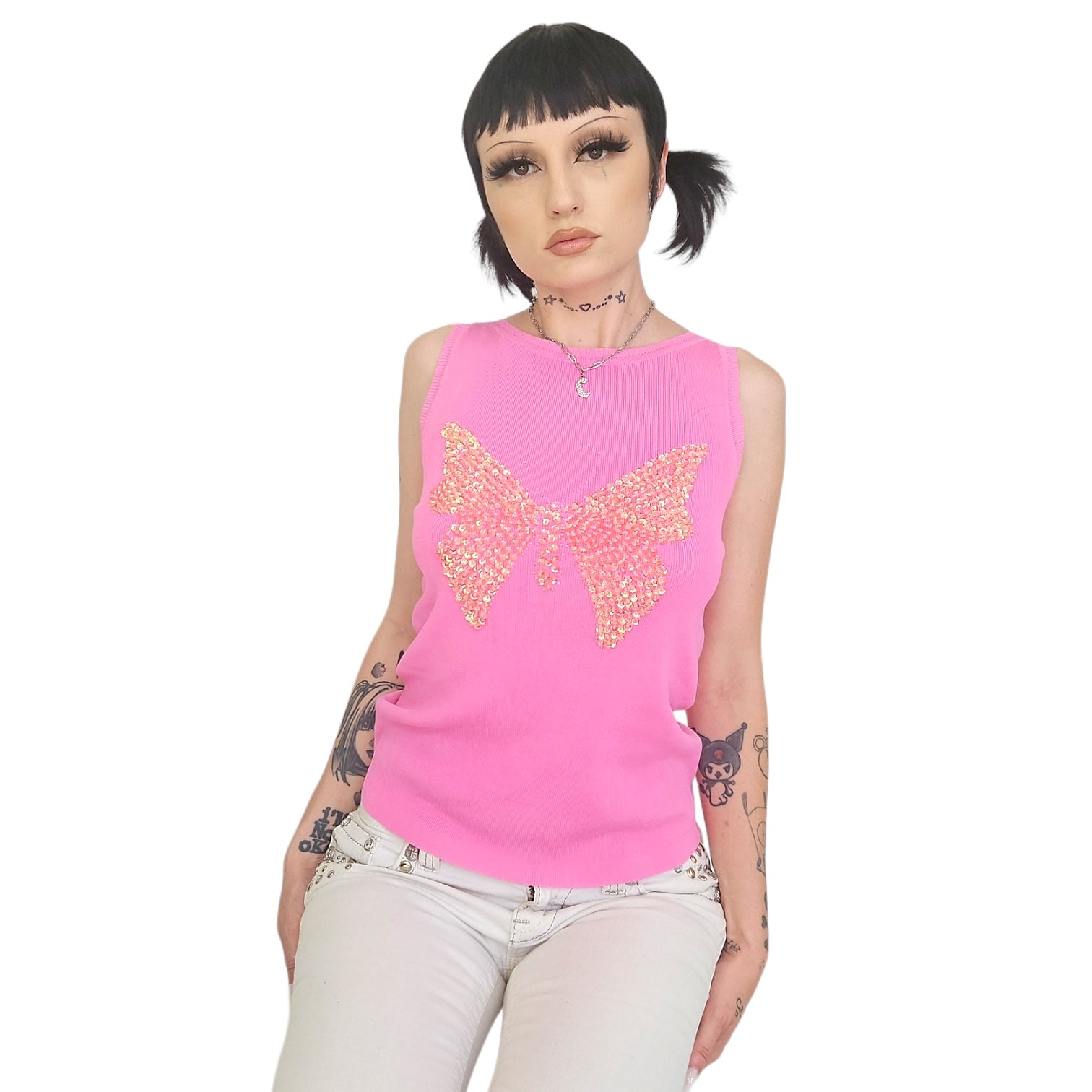 Sequin Butterfly Tank (S/M)