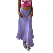 Vintage Italian Lilac Mesh Maxi Skirt (S/M)
