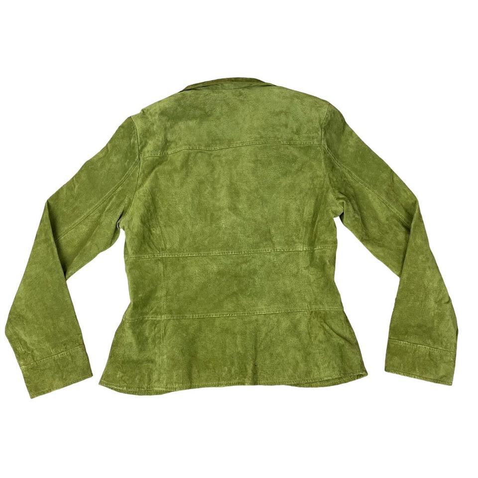 2000s Moss Green Suede Blazer (M)