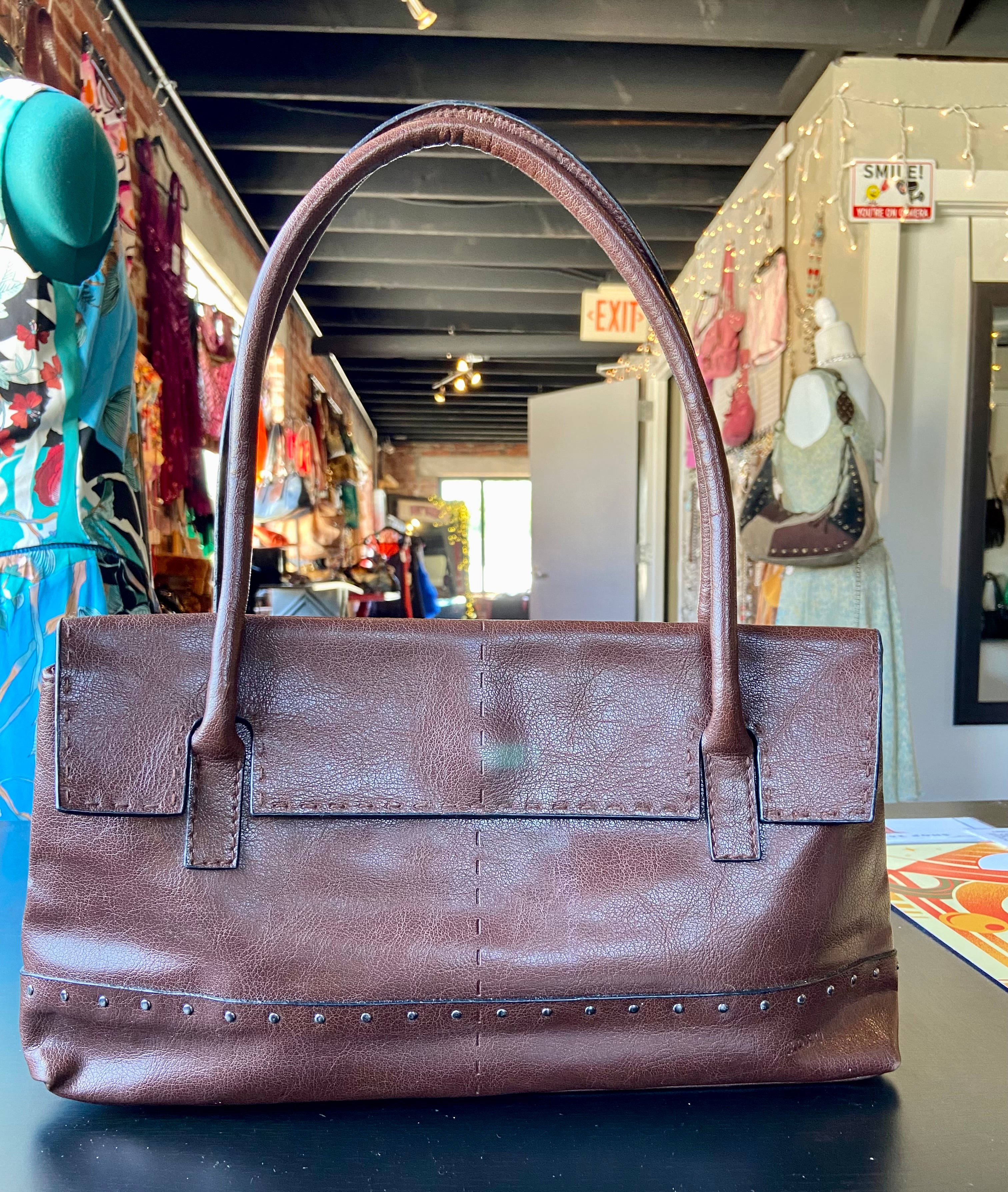 Xoxo brown leather purse