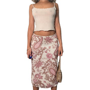 2000s Paisley Mesh Midi Skirt (XS/M)