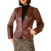 Vintage 1970s Leather Blazer (S)