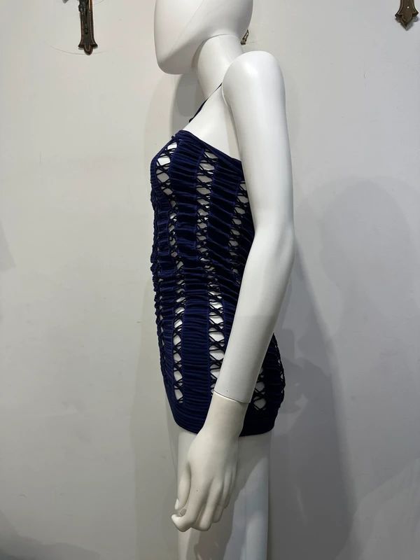 Vintage 2000s Y2K Subversive Cyber Purple Dress Top