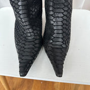 2000s Faux Croc Leather Boots (6)
