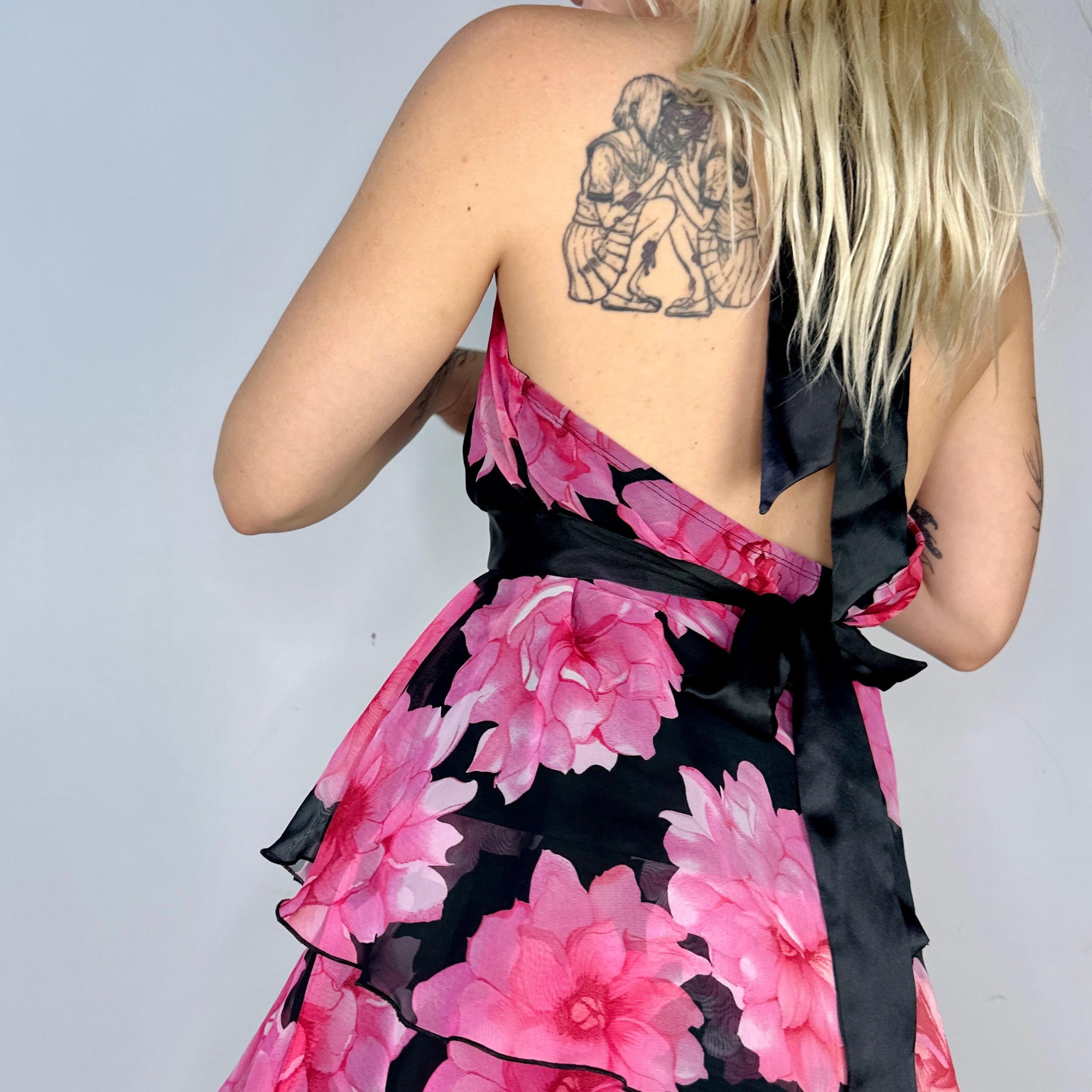 2000s Floral Flutter Dress (L)