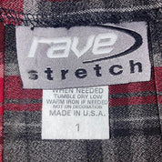 90s Rave Plaid Buckle Mini Skirt (XS)
