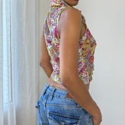 Vintage Italian Embroidered Blouse (S)