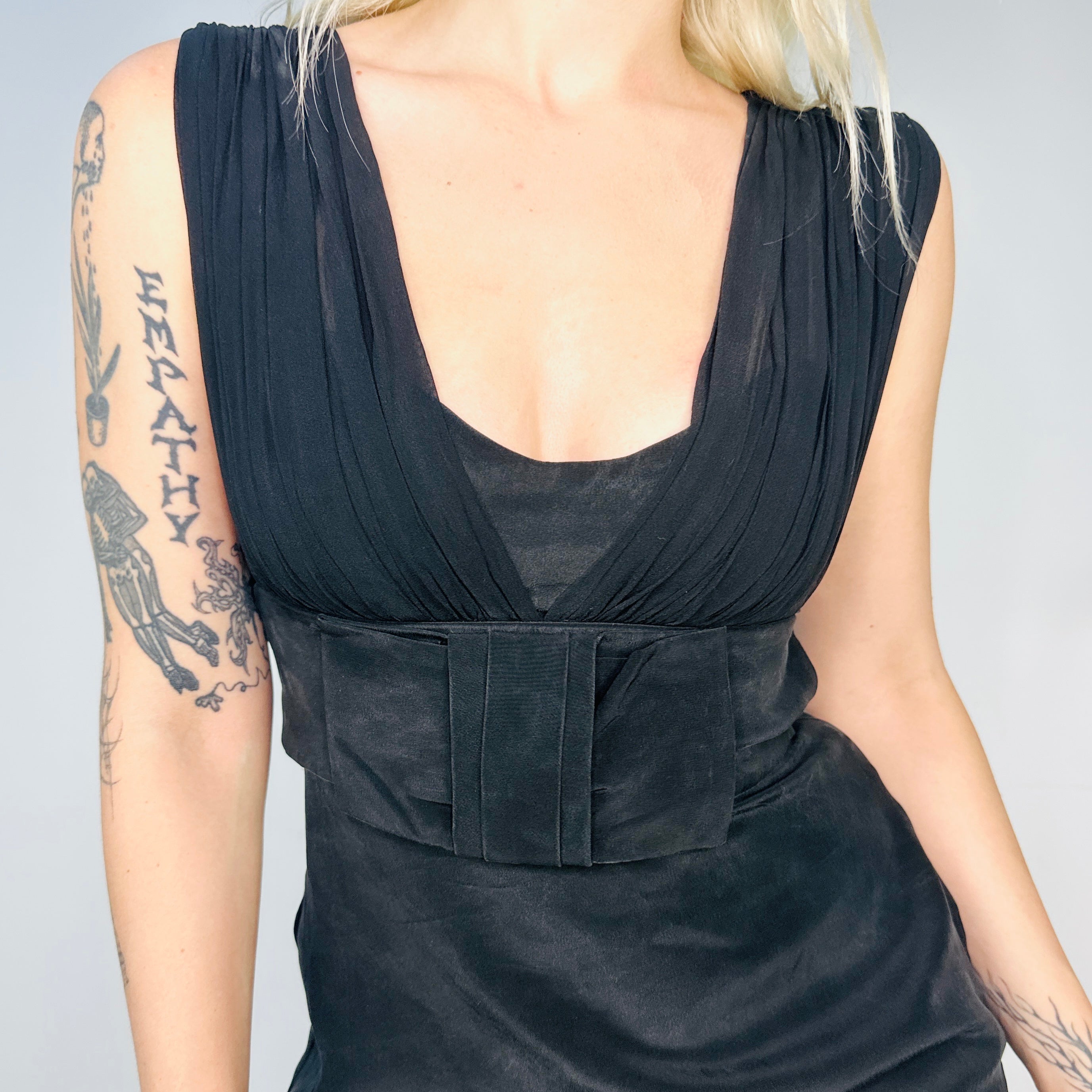 Bebe Little Black Bow Dress (XS)