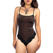 90s Victoria’s Secret Velvet Leopard Bodysuit (M)