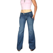 Early 2000s Low Rise Wide Leg Jeans (M)