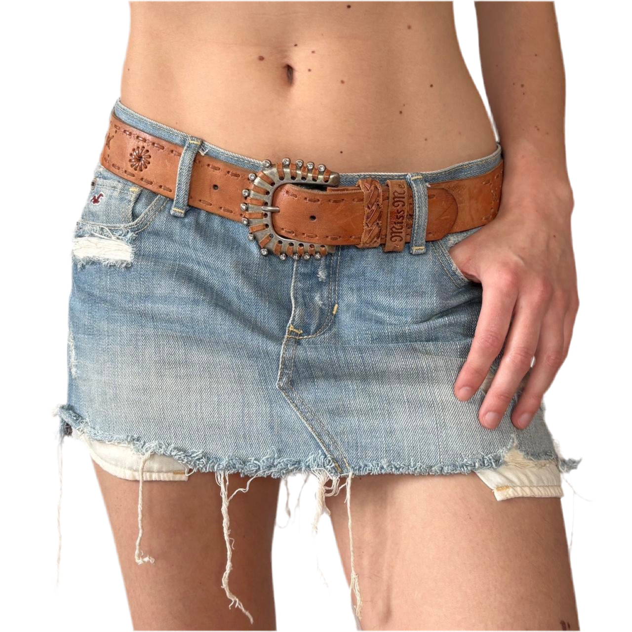 Miss Me Y2K Leather Belt (S)