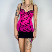 Hot Pink Heart Bustier Tank (S)