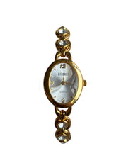 Gold Gem Oval Watch