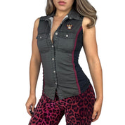 Vintage Lip Service Denim Button Up (S)