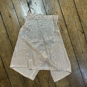 00s baby pink sequin top with cross back (S/M)