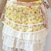 Vintage Butter Yellow Silk Skirt (S)