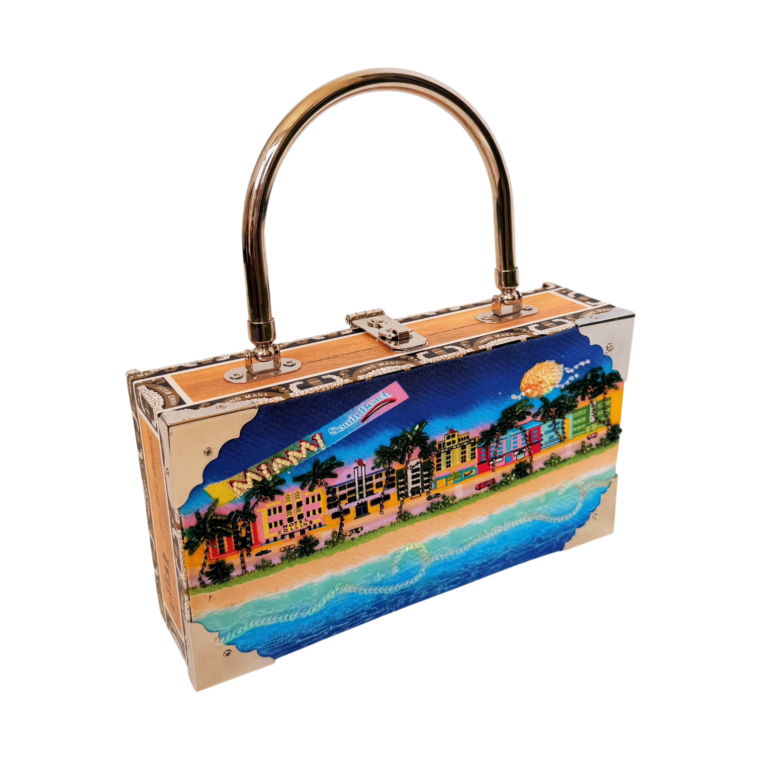 Beaded Miami Box Purse