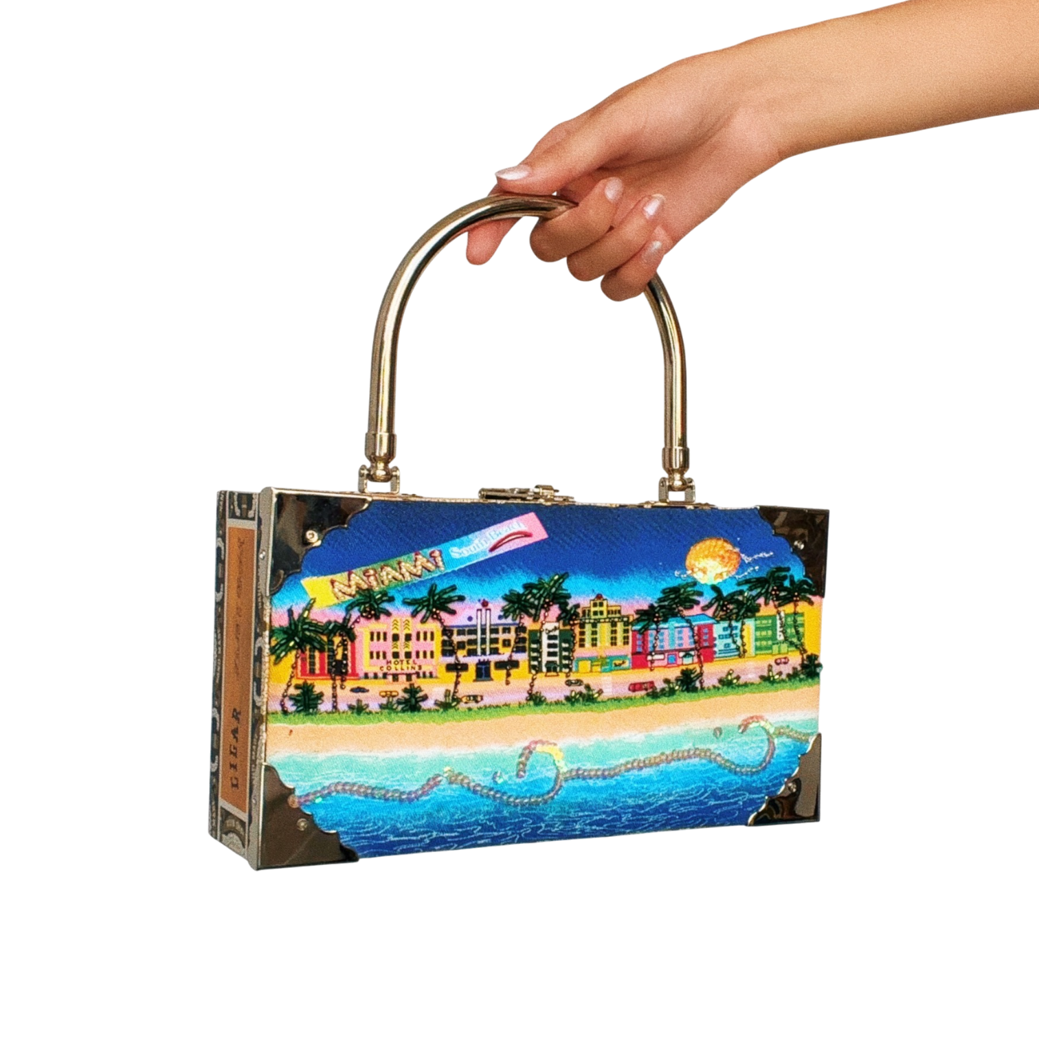 Beaded Miami Box Purse