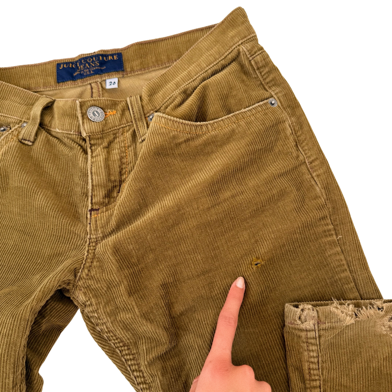 Juicy Couture Olive Green Corduroy Pants (XS/S)