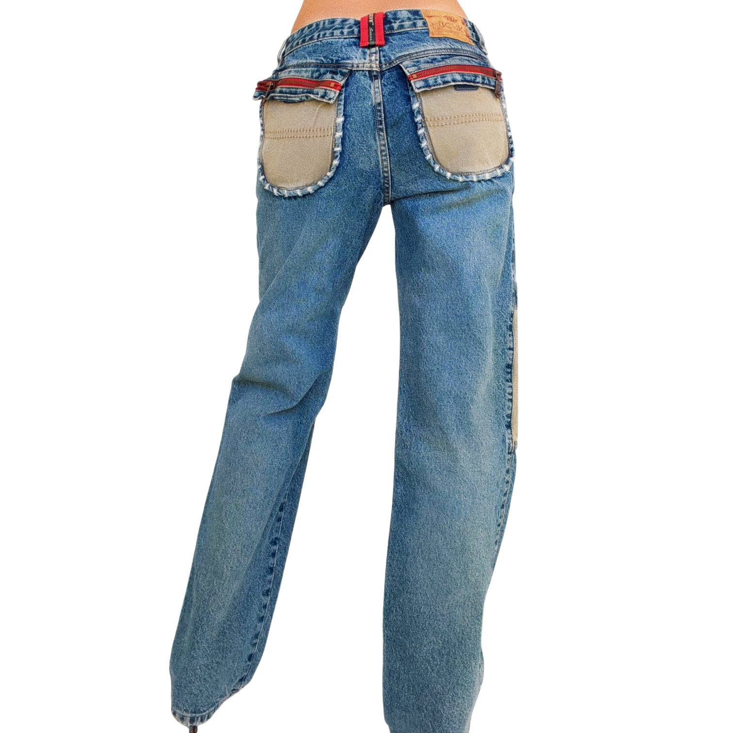 Vintage Funky Cargo Style Jeans (XS/S)