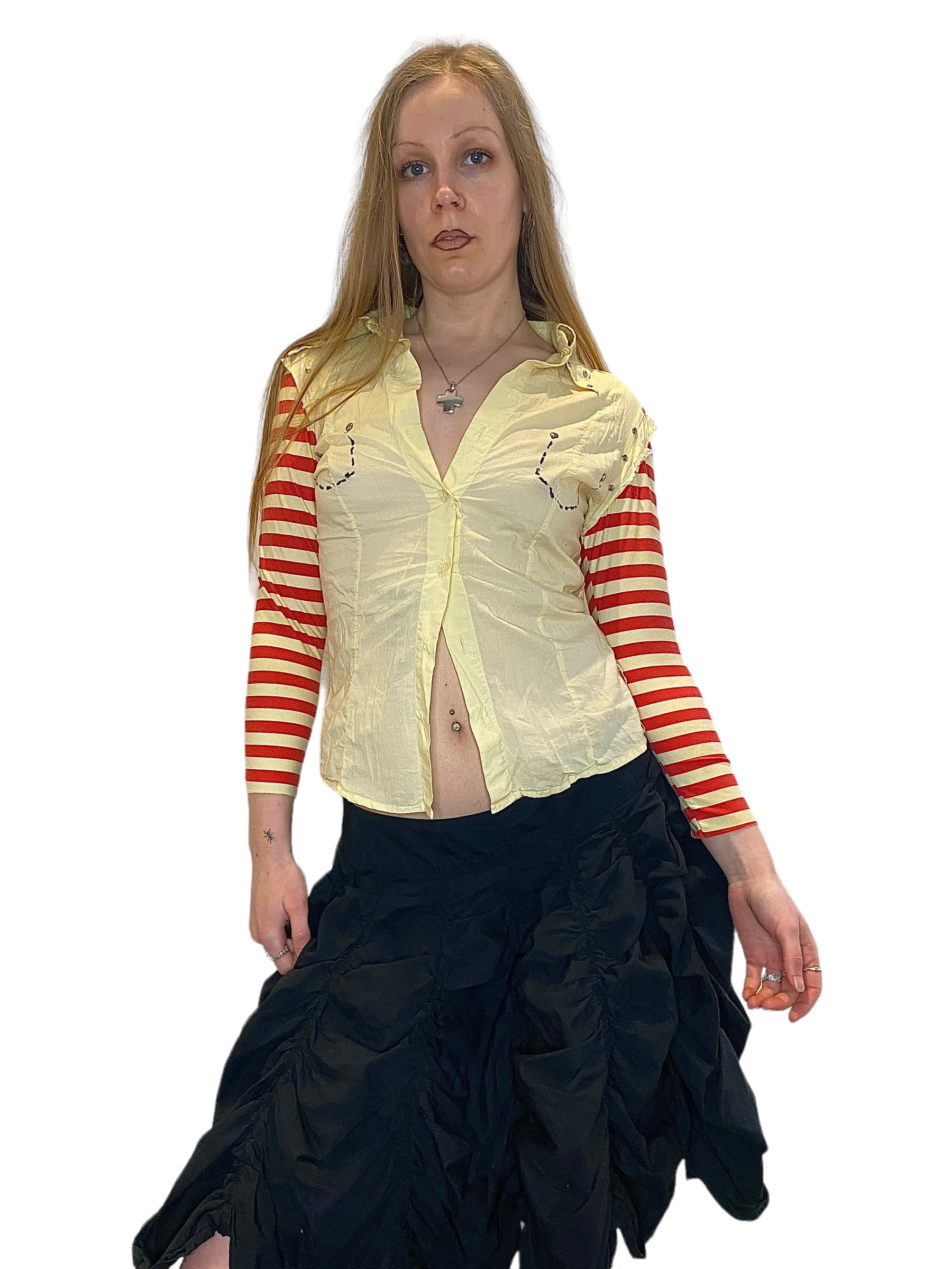 Vintage Deadstock Italian Striped Nautical Shirt (S)