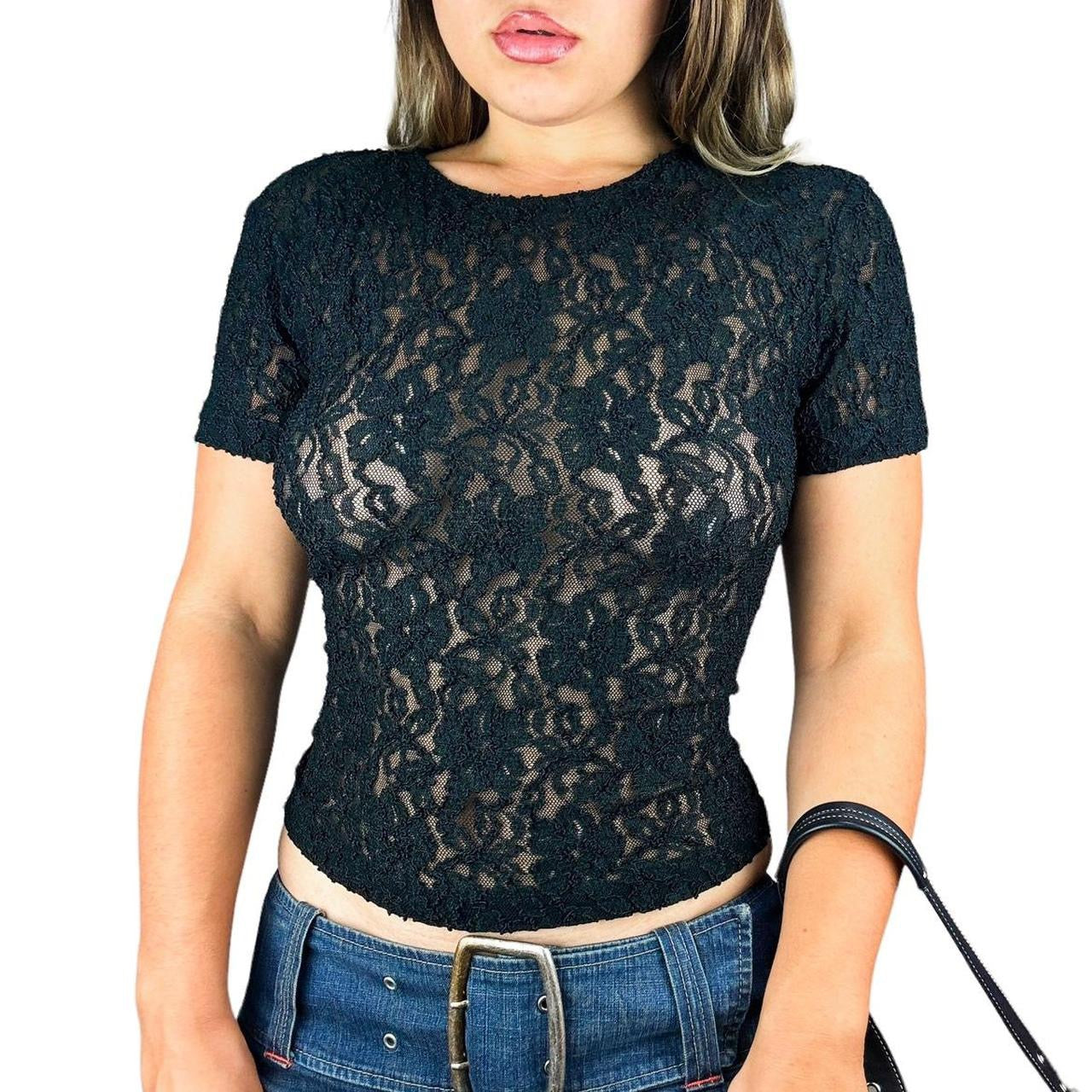 Vintage Lace Baby Tee (L)