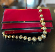 Red and gold purse