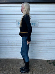 Vintage Italian Gothic Lace Up Longsleeve (S)