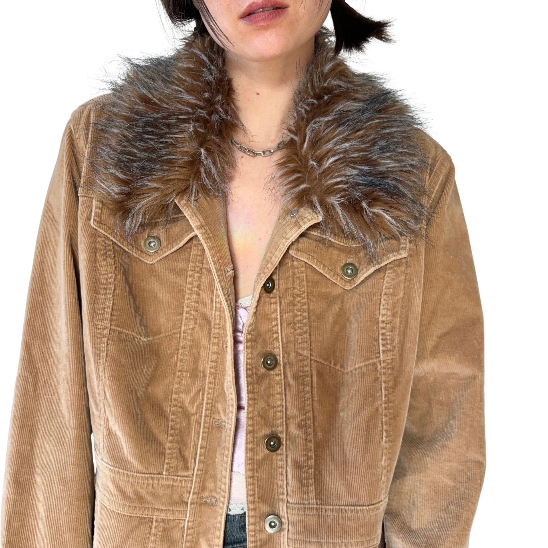 Y2K Corduroy Penny Lane Jacket (XL)
