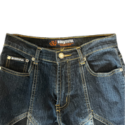Denim Corduroy Patchwork Jeans (M)