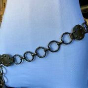 Bronze tone Circles Metal Chain Belt