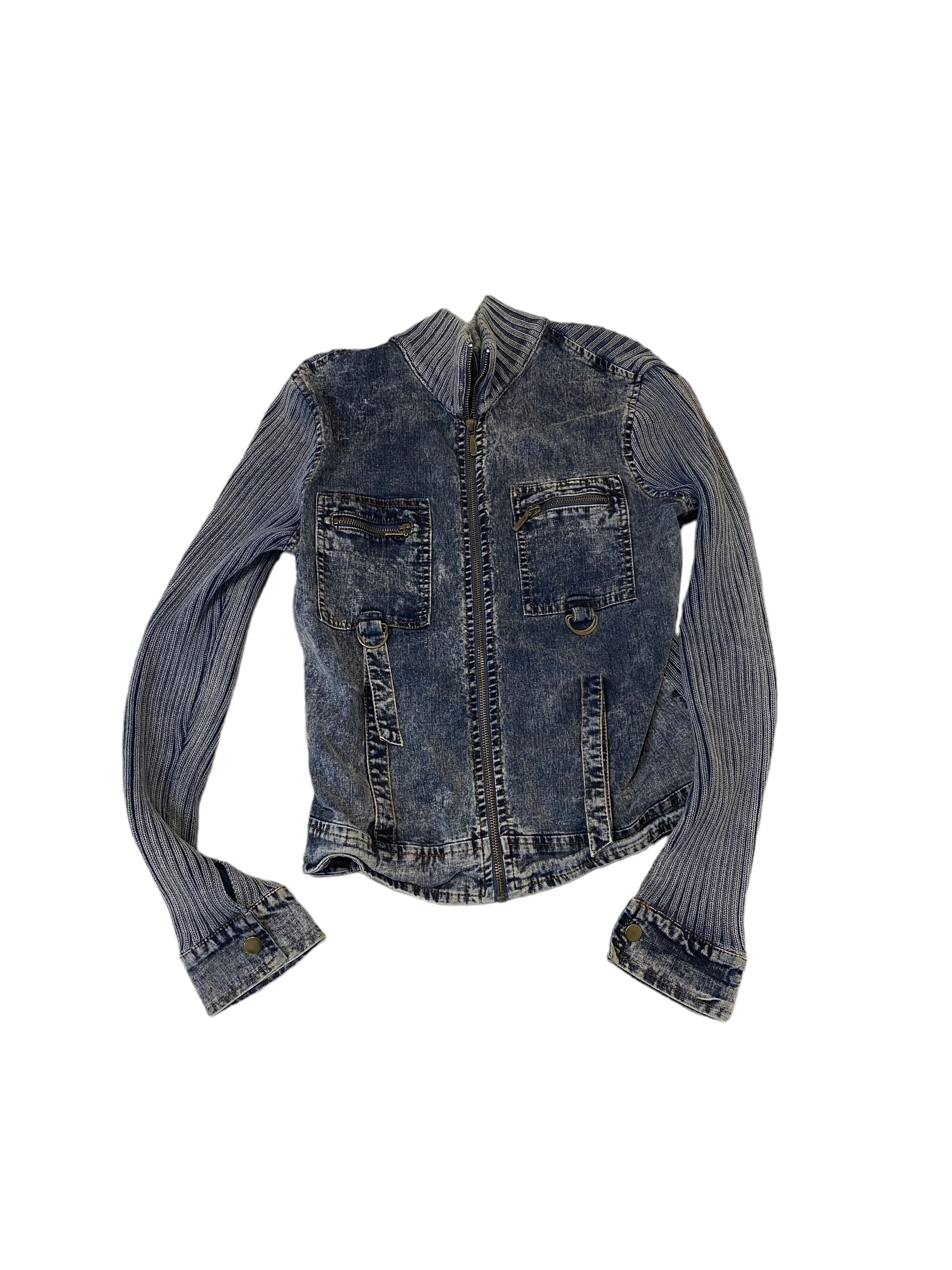 Vintage Utility Zip Up Knit (M)