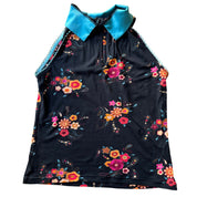 Vintage Floral Keyhole Top (XS/S)