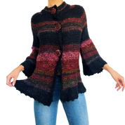 Vintage Chunky Knit Cardigan (S/M)