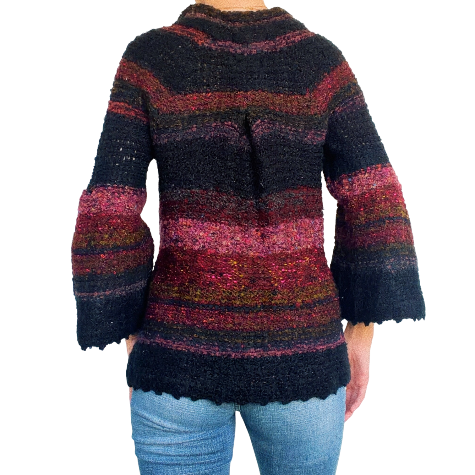 Vintage Chunky Knit Cardigan (S/M)