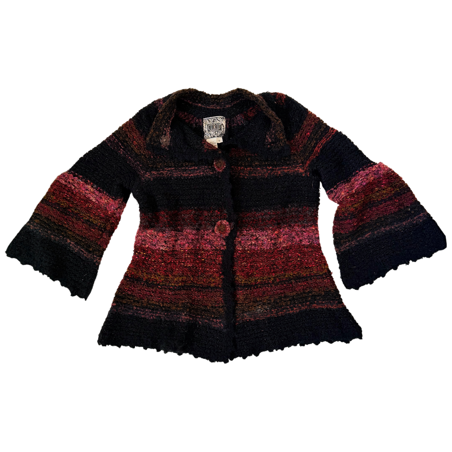 Vintage Chunky Knit Cardigan (S/M)