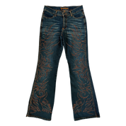 Early 2000s Embroidered Jeans (S)