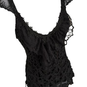 Y2K coquette crochet top (S)