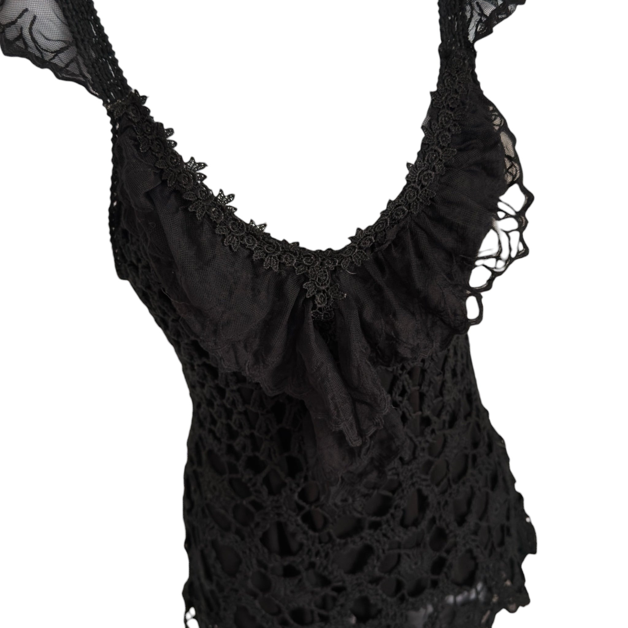 Y2K coquette crochet top (S)