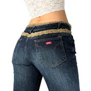 Miss Sixty Fur Trim Flare Jeans (M)