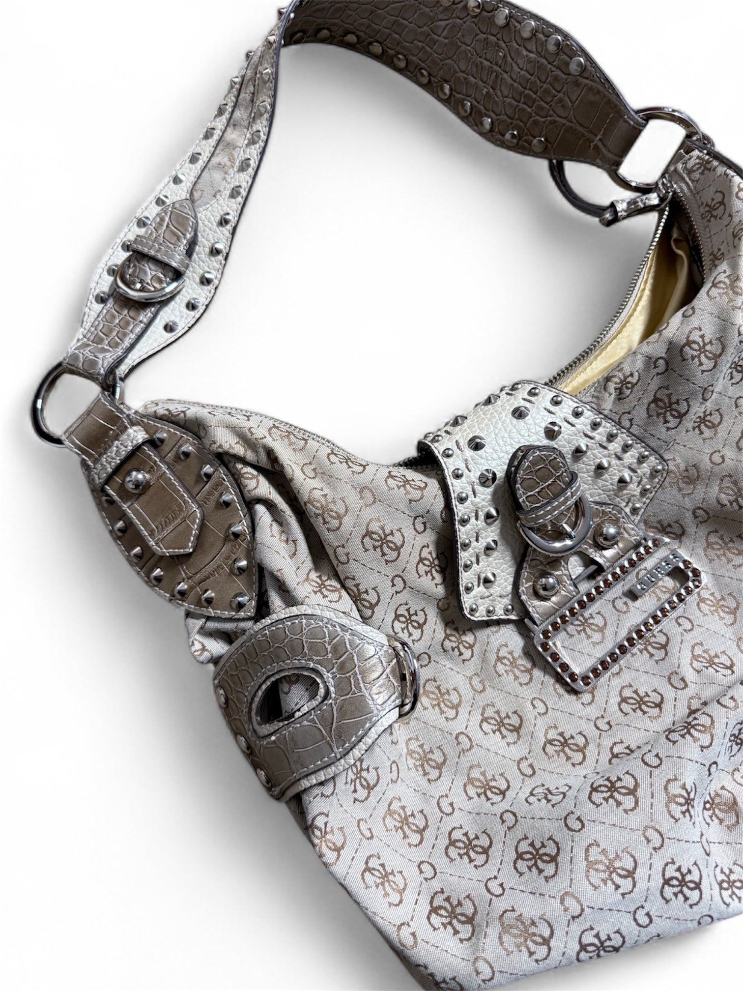 00s GUESS monogram shoulder bag