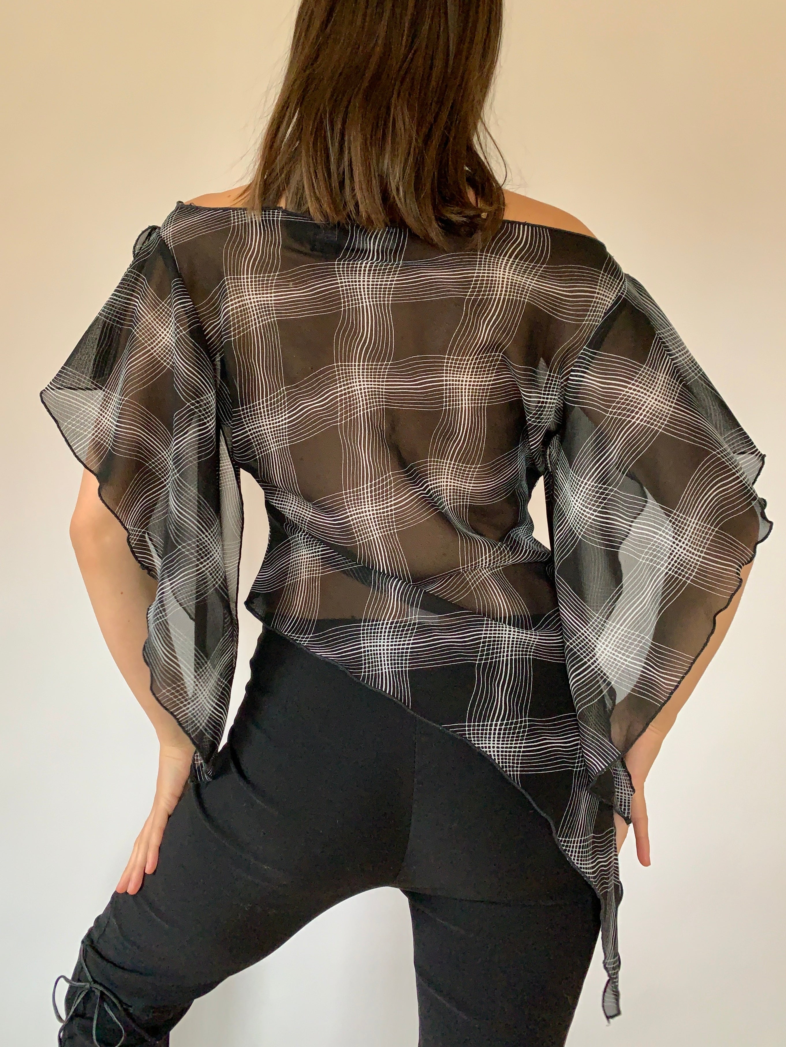 Y2K Flowy Blouse - Medium