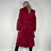 Vintage Maroon Suede Trench