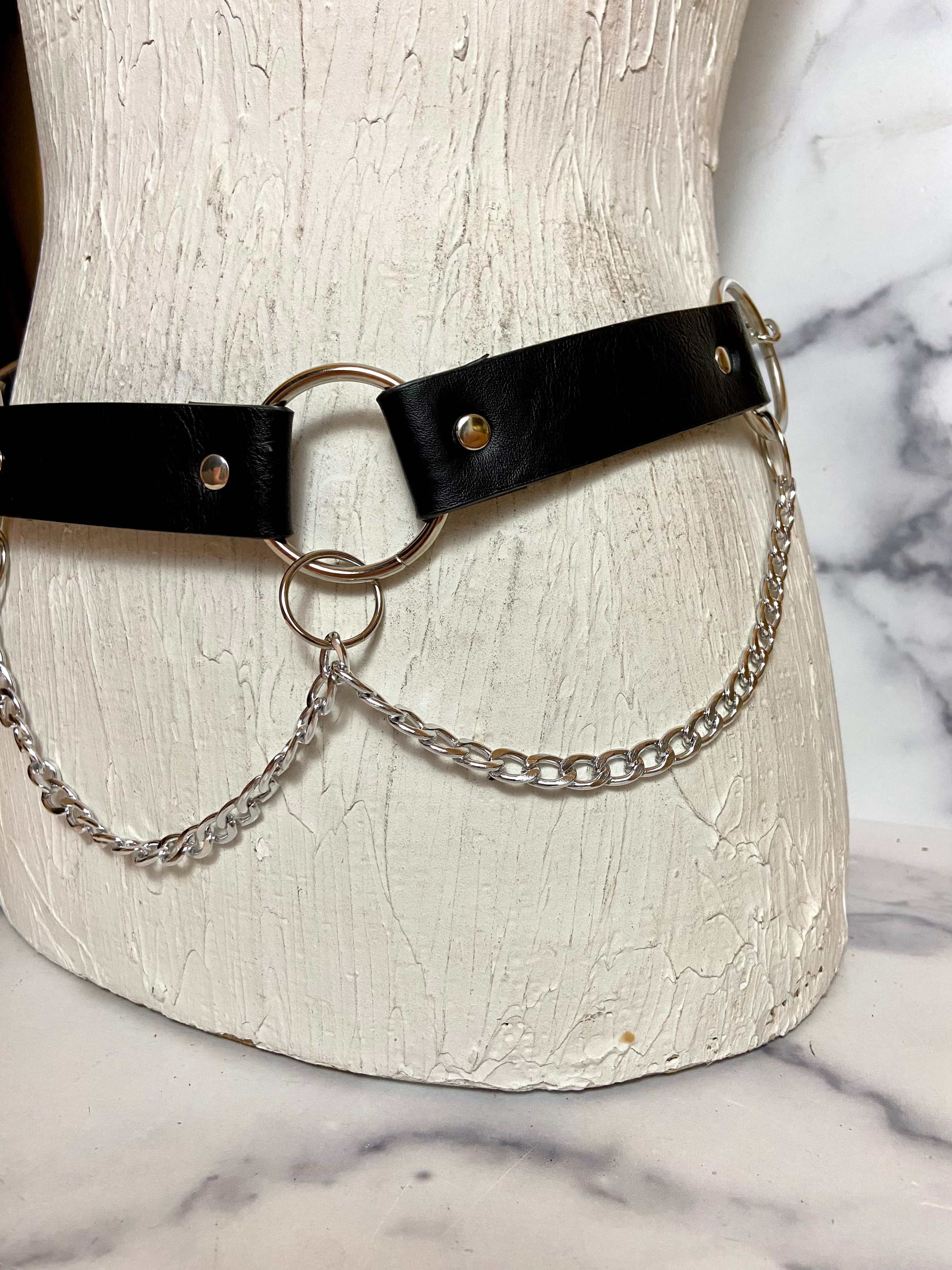 Black & metal funny belt