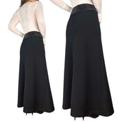 90s Caché Leather Detail Maxi Skirt (S)