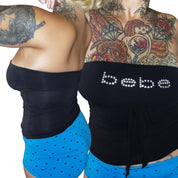 Y2K Bebe rhinestone cut out tube top (M)